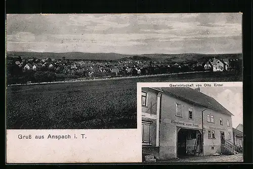 AK Anspach i. T., Gasthaus von Otto Ernst, Gesamtansicht