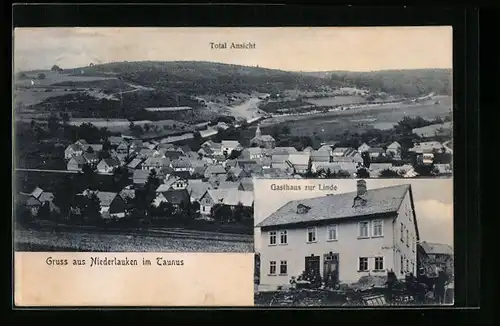 AK Niederlauken /Taunus, Gasthaus Zur Linde