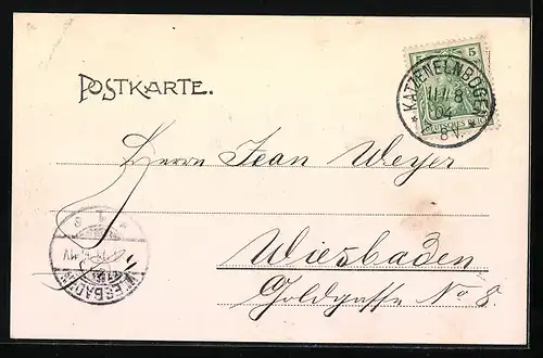 AK Usingen / Taunus, Obergasse mit Häuser