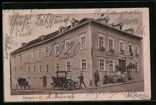 AK Usingen i. T., Gasthaus zur goldnen Sonne