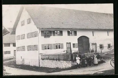 Foto-AK Ebenried, Gehöft ca. 1910