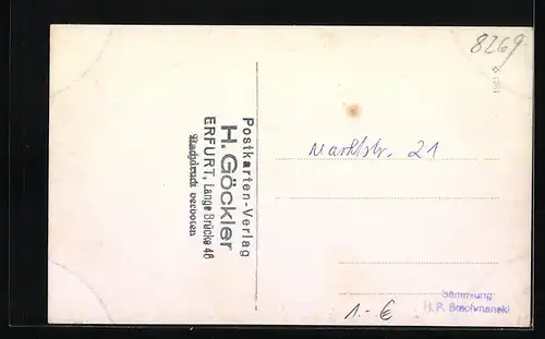 AK Erfurt, Haus in der Marktstrasse 21