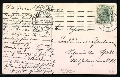 AK Erfurt, Andreasstrasse mit Strassenbahn