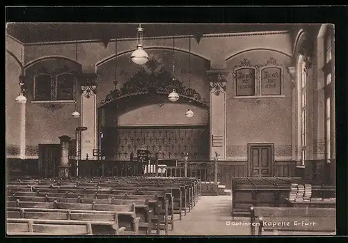 AK Erfurt, Baptisten-Kapelle, Innenansicht