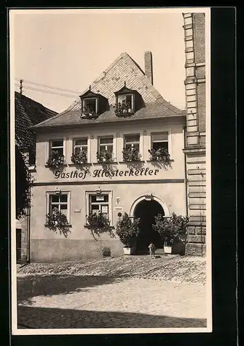 Foto-AK Kronach, Gasthof Klosterkeller, Strassenansicht