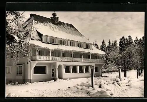 AK Lindenberg i. Allgäu, Waldseehotel im Schnee