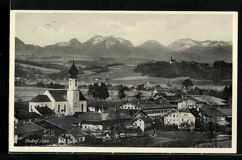 AK Endorf / Obb., Gesamtansicht aus der Vogelschau