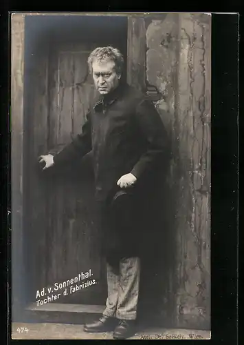 AK Schauspieler Adolf von Sonnenthal im Kostüm einer Filmrolle