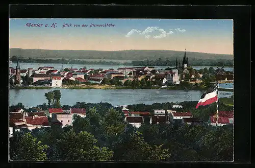 AK Werder a. H., Blick von der Bismarckhöhe
