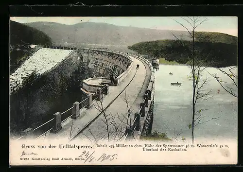 AK Schleiden, Urfttalsperre mit Überlauf der Kaskaden