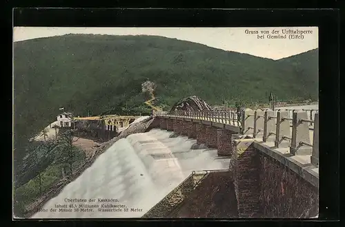 AK Gemünd /Eifel, Urfttalsperre, Überfluten der Kaskaden