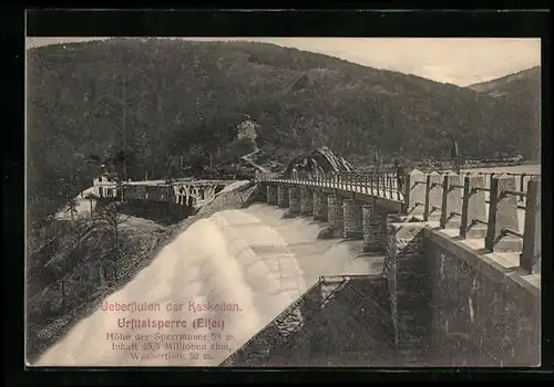 AK Gemünd /Eifel, Urfttalsperre, Überflutung der Kaskaden