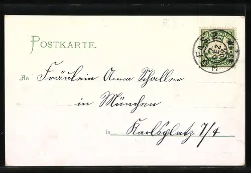 AK Hof i. B., Teilansicht aus der Vogelschau