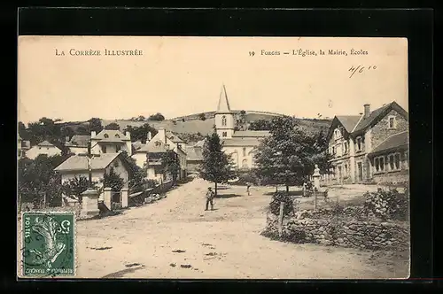 AK Forgès, L`Église, la Mairie, Écoles
