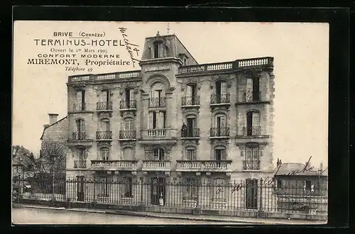 AK Brive, Terminus-Hotel, Miremont, Propriétaire