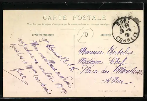 AK St-Thomas, Viehtrieb auf einer Strasse im Ort