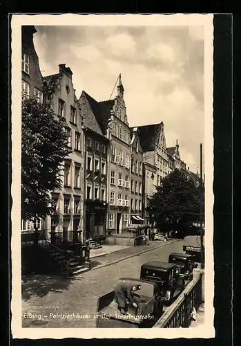 AK Elbing / Elblag, Patrizierhäuser in der Spieringstrasse