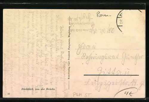 AK Swinemünde, Strand mit Häusern im Hintergrund