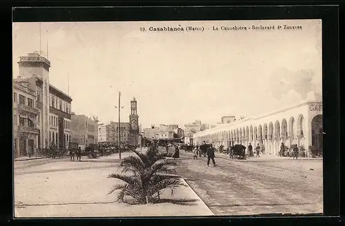 AK Casablanca, La Cannebiere, Boulevard 4. Zouaves