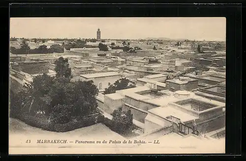 AK Marrakech, Panorama vu du Palais de la Bahia