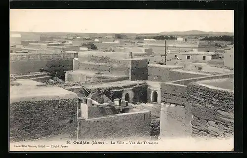 AK Oudjda, La Ville, Vue des Terrasses