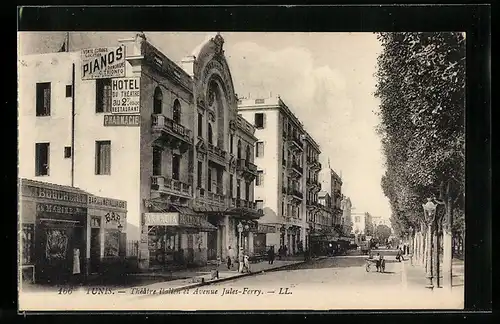 AK Tunis, Theatre italien et Avenue Jules-Ferry