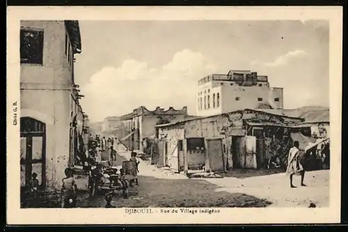 AK Djibouti, Rue du Village indigène