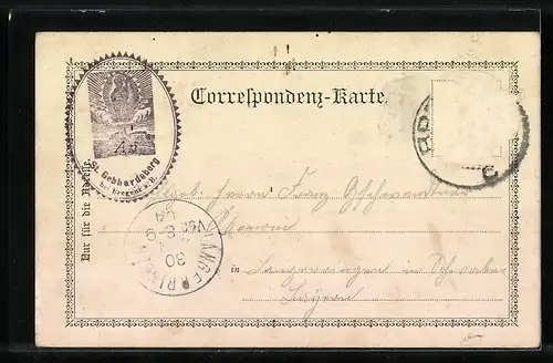 AK Bregenz, Ortsansicht aus der Vogelschau