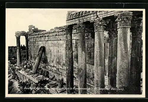 AK Baalbek, Die gebrochene Säule im Bacchus-Tempel