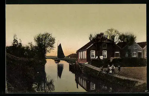 AK Hinte, Teilansicht mit Anwohnern