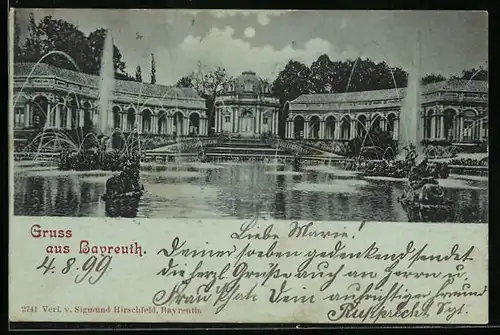 AK Bayreuth, Eremitage mit Wasserspielen