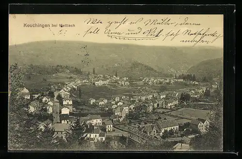 AK Keuchingen b. Mettlach, Panorama der Ortschaft