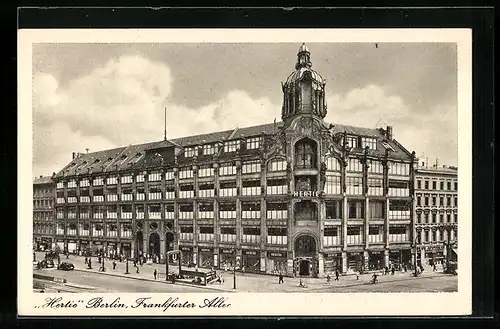 AK Berlin-Friedrichshain, Kaufhaus Hertie, Frankfurter Allee 5-7