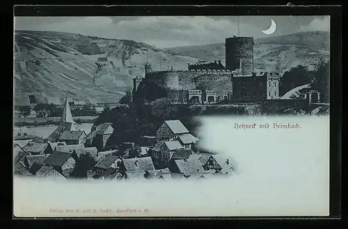 AK Heimbach, Ortsansicht mit Burg
