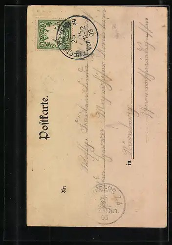 Lithographie Nürnberg, An der Pegnitz, Synagoge