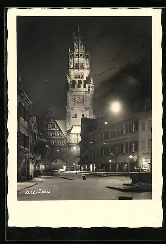 AK Freiburg, Oberlinden mit Schwabentor