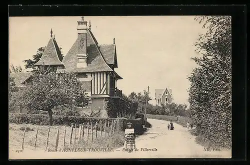 AK Honfleur-Trouville, Route d`Honfleur-Trouville, Entrée de Villerville