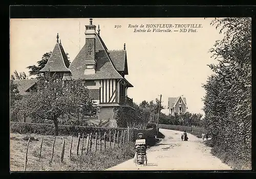 AK Trouville, Route d`Honfleur, Entrée de Villerville