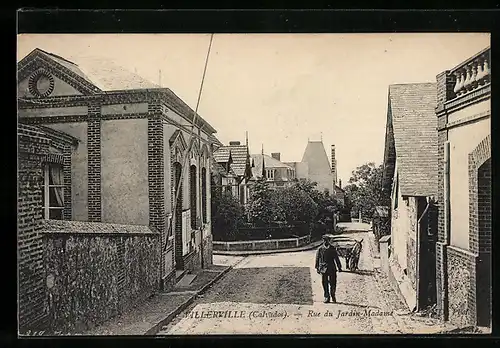 AK Villerville, Rue du Jardin-Madame, Strassenpartie