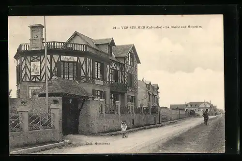 AK Ver-sur-Mer, La Roche aux Mouettes