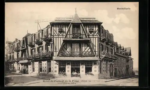 AK Villers-sur-Mer, Hôtel de Paris et de la Plage, Hostellerie