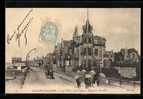 AK Villers-sur-Mer, La Villa La Vague, Route de Trouville