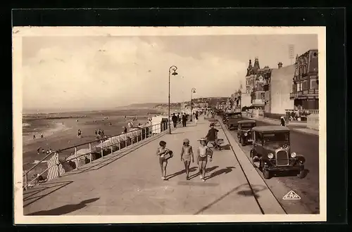 AK Villers-sur-Mer, La Digue et les Villas