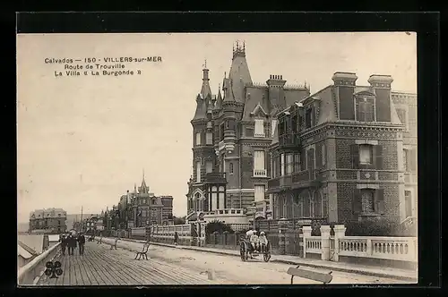 AK Villers-sur-Mer, Route de Trouville, La Villa La Burgonde