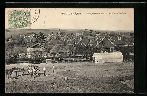 AK Pont-L`Évêque, Vue generale prise de la Route de Caen