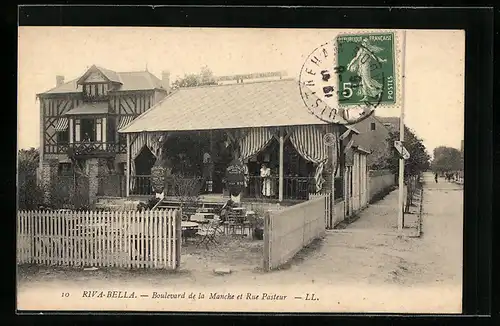AK Riva-Bella, Boulevard de la Manche et Rue Pasteur
