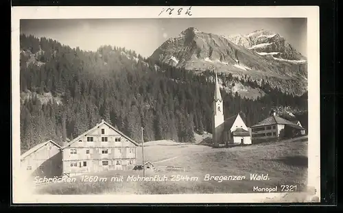 AK Schröcken /Bregenzer Wald, Ansicht mit Mohnenfluh
