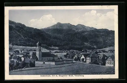 AK Andelsbuch /Bregenzer Wald, Teilansicht mit Kirche