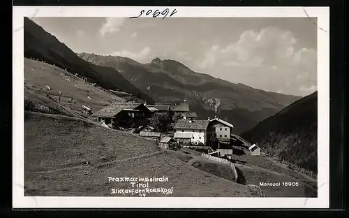 AK Praxmar im Sellrain, Ortsansicht mit Rosskogl