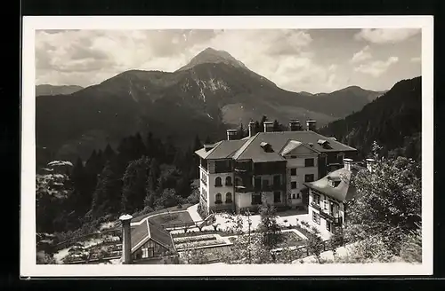 AK Mariazell, Hotel Gösing an der Mariazellerbahn aus der Vogelschau